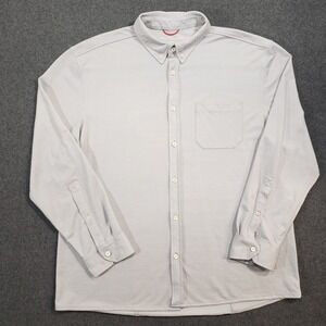 Western Rise Limitless Merino Button-Down Shirt Mens XXL Gray Long Sleeve